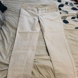 White skinny jeans. The limited